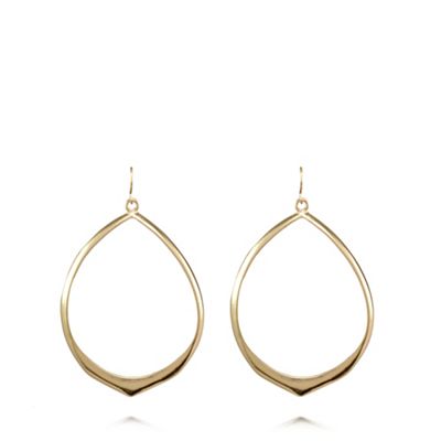 Gold plated matte hoop earrings